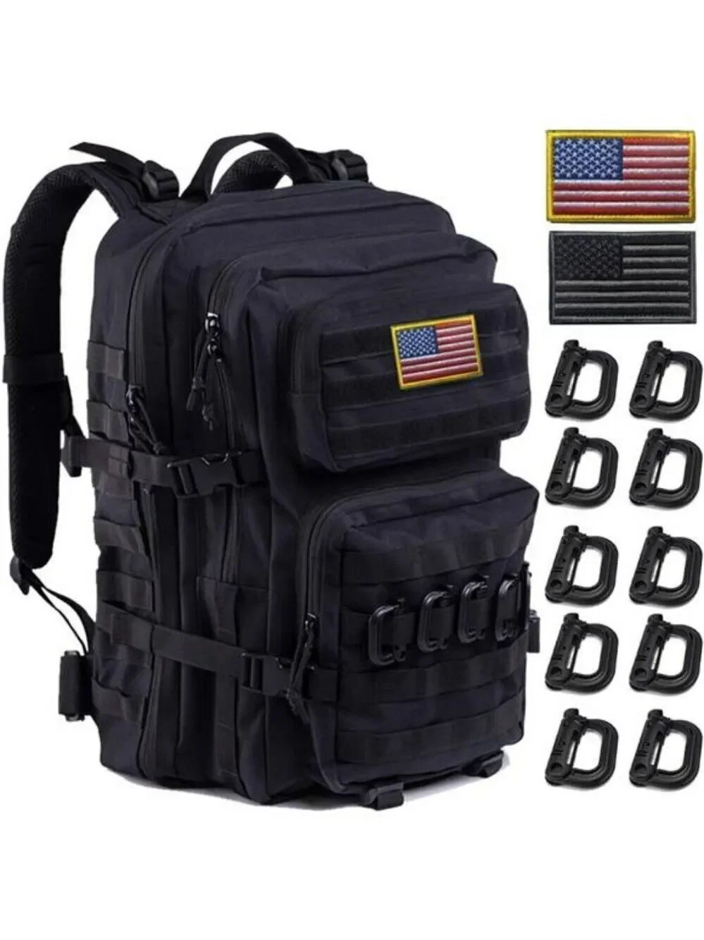 Military Tactical Backpack 45L Molle Hiking Camping Rucksack with Pockets